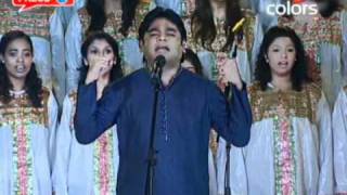 Vande mataram  ARRahman with live chorus at IPL AwardsHQ [upl. by Shatzer]