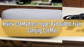 Review Cot Mattress Topper Pad Quilted Foam Camping Cot Mattress Pad NonSlip Super Soft Comfortabl [upl. by Jeri]