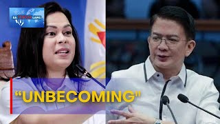 SP Chiz Escudero tinawag na “unbecoming” ang pagpapasaring ni VP Sara kay PBBM  STL [upl. by Kcirddehs]