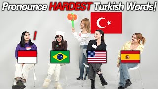 People Try To Pronounce The HARDEST Words In TURKISH l Indonesia USA Brazil Spain Turkey [upl. by Olemrac]