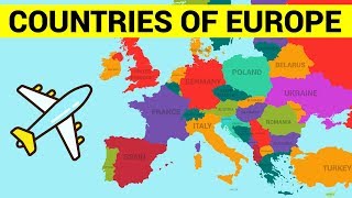 COUNTRIES OF EUROPE for Kids  Learn European Countries Map with Names [upl. by Eiuqnom]