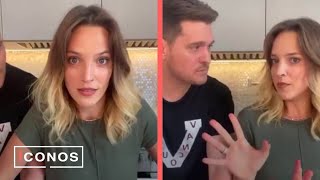 El extraño gesto de la esposa de Michael Bublé ante sus quotamenazasquot  íconos [upl. by Lennaj827]