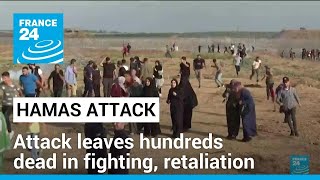 Hamas surprise attack stuns Israel and leaves hundreds dead in fighting retaliation • FRANCE 24 [upl. by Haelahk]