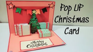 Christmas cards popup  Handmade Christmas Greeting Cards  how to make christmas pop up card [upl. by Roselba119]