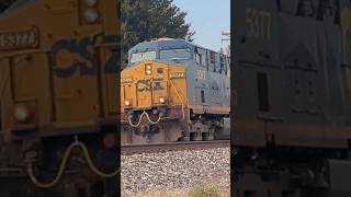 Without missing a beat CSX M205 on track one emerges from behind NS 26C intermodal on track two [upl. by Nivert562]