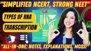 MOLECULAR BASIS OF INHERITANCE  Types of RNA  TRANSCRIPTION  NEET 2025  VANI MAAM [upl. by Tuddor329]