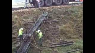 Lifting of the Listed Aqueduct at Ffos y Fran Part 1 GGATArchaeology 360p h264 youtube [upl. by Suirtemid447]