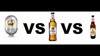 3 way comparison Heineken blade moretti vs bottle moretti vs birra mapelli  beer review No 217 [upl. by Halilahk215]