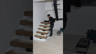 How to Central spine staircase2023 woodworking home staircase [upl. by Yleoj]