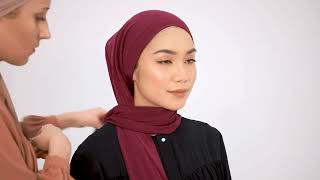 60 Second Hijab Tutorial  3 ways to style our Luxe Jersey Hijab  INAYAH [upl. by Siriso]