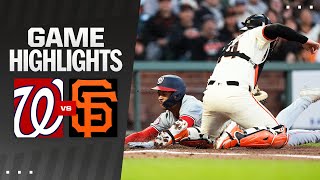 Nationals vs Giants Game Highlights 4824  MLB Highlights [upl. by Magdala]