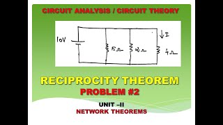 Reciprocity theorem problem  Circuit analysis  circuit theory [upl. by Hilda]