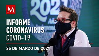 Informe diario por coronavirus en México 25 de marzo de 2021 [upl. by Lamdin669]