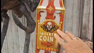 NEW Spirit Halloween 2024 Carnival Coin Machine Animatronic Activator Prop YouTube Shorts Demo 4K [upl. by Nahsaj]