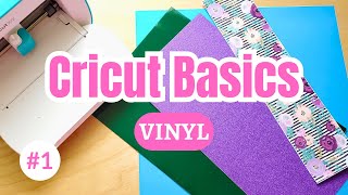 Cricut Basics For Beginners 1  How to Use Adhesive Vinyl [upl. by Reyem]