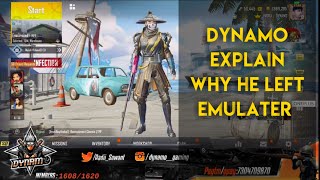 Dynamo pubg Explain why he switch to mobile  why he left emulator  Pubg mobile dynamogaming [upl. by Garap]