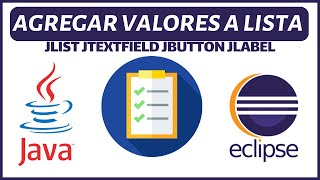 ✅ Ejercicio Guiado de Agregar valores a un Jlist y evento selecionar en Java con Eclipse [upl. by Monetta]