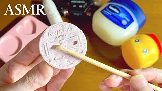 【ASMR】耳かきで5つの物を引っ掻く音（earpick、scratch、trigger）声なしno talking 【音フェチ】 [upl. by Grossman]