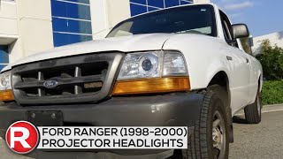 SpecD Projector Headlights Ford Ranger 989900 Halo Black or Chrome  Features amp DIY Install [upl. by Gnil870]