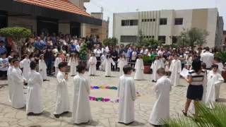 First communion song أحلى عيد  May 15 2016 Lebanon [upl. by Ennasus]