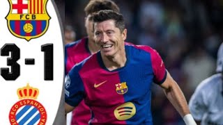 Barcelona vs Espanyol 31 Highlights amp All Goals  LaLiga 2024  Full Match Highlights 2024 [upl. by Luapleahcim]