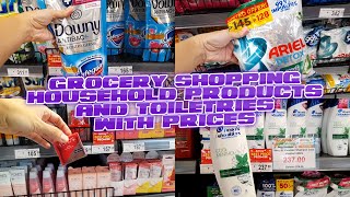 GROCERY SHOPPING Household Products and Toiletries with Prices [upl. by Allerbag]