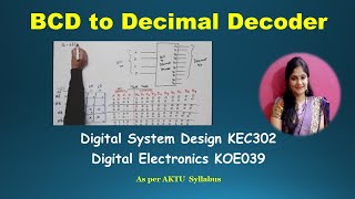 unit 2 L63  BCD to decimal decoder  design BCD to Decimal Decoder  4 to 10 Decoder [upl. by Holloway934]