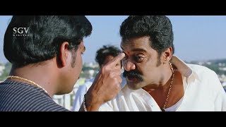 Ravishankar Super Warning Dialogue Scene  Bahaddur Kannada Movie  Dhruva Sarja [upl. by Krissy]