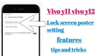 vivo y11 Vivo y12 Lock screen poster setting features how to use [upl. by Spiros925]