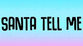 Ariana Grande  Santa Tell Me Lyrics [upl. by Oidale]