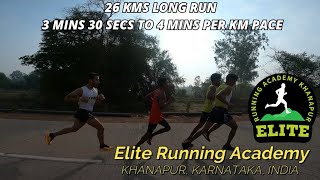 Long Run 26 Kms with Unived 100 Energy Gel  Elite Running Academy Khanapur [upl. by Drabeck]