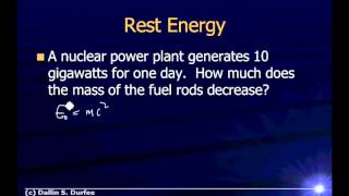 Physics123 Example Problems  Relativistic Energy [upl. by Eladnwahs]