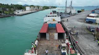 Drone Aerial video of the Port of Weno Moen found within Chuuk lagoon Chuuk State [upl. by Bunting]