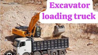 excavator loading truck excavator heavyequipment [upl. by Marte]