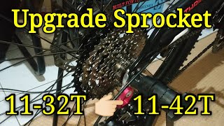 Upgrade sprocket 8 speed rasa 11 speed dengan tambahan goatlink ⭐⭐⭐⭐⭐ [upl. by Eliason]