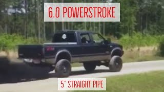 NonVGT 60 Powerstroke Straight Pipe Exhaust Compilation [upl. by Annaillil]