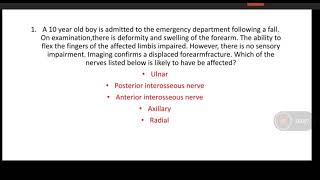 Anterior interosseous nerve upper limb MRCS [upl. by Gotcher755]