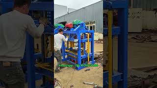 QTJ440 small manual concrete block machine operation video for training single phase block machine [upl. by Kinata691]