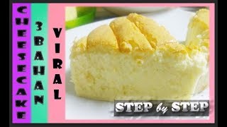 Cheese Cake 3 Bahan Viral  Kek Keju 3 Bahan Mudah [upl. by Nonnairb]