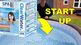 Hot Tub Start Up Chemical Instructions w Lay Z Spa Chemicals Starter Kit [upl. by Anivle]