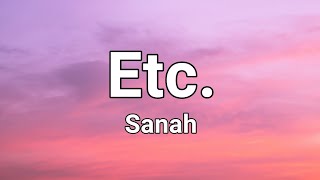 Sanah  Etc na disco Tekst [upl. by Hippel]