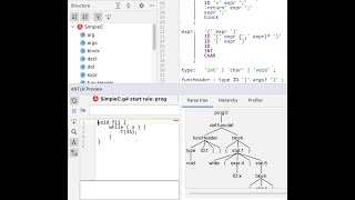 ANTLR4 Intellij Plugin  Parser Preview Parse Tree and Profiling [upl. by Brunn]