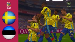 Sweden vs Estonia Extended Highlights Nations League 2024 [upl. by Aikemal4]