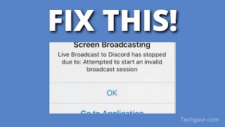 How To Fix Invalid Broadcast Session Error On Discord [upl. by Brower]