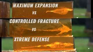 Maximum Expansion vs Controlled Fracture vs Xtreme Defense 9mm Bullets from Lehigh Defense Tests [upl. by Acinoed]