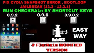 Ra1nusb F3arRa1n versionFix cydia error check snapshot error code generalJailbreak 121314 [upl. by Atekin]