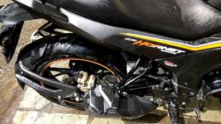 Hornet 160 R mudguard and ladies foot rest modification [upl. by Yecnahc]