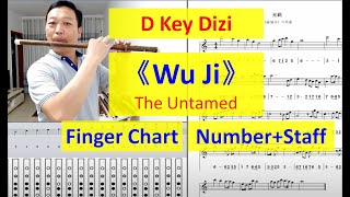 Wu Ji The UntamedD key Dizi flute covervideo score fingering in G dantangflute [upl. by Boswall]