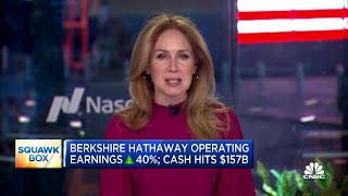 Berkshire Hathaway posts a 40 jump in operating earnings cash pile swells to a record 157 billion [upl. by Nievelt]