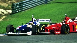 1997 European GP Jerez  SchumacherVilleneuve crash [upl. by Arney]